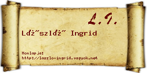 László Ingrid névjegykártya