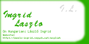 ingrid laszlo business card